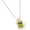 Michael Valitutti 14k Gold Peridot and Diamond Necklace