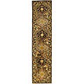 Handmade Tabriz Blue Wool Runner (2'3 x 8')