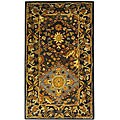 Handmade Tabriz Blue Wool Runner (2'3 x 4')