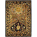 Handmade Tabriz Wine Wool Rug (2' x 3')