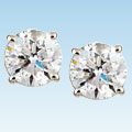 14k White Gold 2ct TDW Diamond Stud Earrings (H-I, I2)