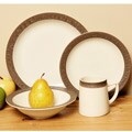 Complementing hints on white dishes Sango Rustic Cream 16-piece Dinnerware Set
