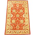 Indo Mahal Tufted Rust/ Gold Rug (2'1 x 3'1)