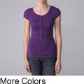 Ci Sono by Adi Junior's Ruched Fine-gauge Rib Sweater
