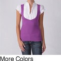 Ci Sono by Adi Junior's Layered Short-sleeve Sweater