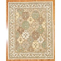 Indo Tabriz Beige/ Ivory Rug (7'3 x 9'3)