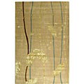 Handmade Rodeo Drive Parad Ivory/ Gold N.Z. Wool Rug (9'6 x 13'6)