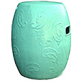 Round Seafoam Green Garden Stool