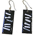Black/ White Rectangular Earrings (Chile)