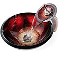 Kraus 19mm Galaxy Fire Red Sink/ Waterfall Faucet Orb