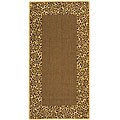 Indoor/ Outdoor Brown/ Natural Rug (2'7 x 5')