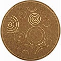 Indoor/ Outdoor Resort Brown/ Natural Rug (5'3 Round)