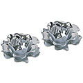 Glass Rose Votive Holders (Set of 2)