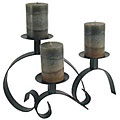 Curly Triple Iron Candle Holder