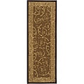 Indoor/ Outdoor Oasis Brown/ Natural Runner (2'4 x 6'7)