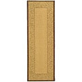 Indoor/ Outdoor Paradise Natural/ Brown Rug (2'4 x 6'7)