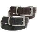 Joseph Abboud Men's Croc Stamped Reversible Belt