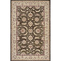 Hand-tufted Golden Crown Brown Rug (3'6 x 5'6)