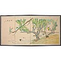 Silk 'Birds in the Garden 1' Painting (China)