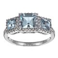 10k Gold Aquamarine and 1/3ct TDW Diamond Ring (I-J, I2-I3)