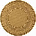 Indoor/ Outdoor Beachview Natural/ Brown Rug (5'3 Round)