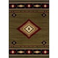 Green/ Black Rug (1'10 x 7'6)
