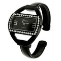 Geneva Women's Platinum CZ-lined Cuff Watch