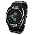 Geneva Platinum Men's CZ Chronograph Link Watch