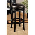 26" Dark Brown Bicast Leather Swivel Barstool