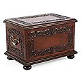 Cedar and Leather 'Antique Treasure' Jewelry Box (Peru)