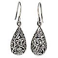 Sterling Silver 'Forest Tear' Dangle Earrings (Thailand)