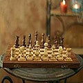 Wood 'Clash of Titans' Chess Set (India)
