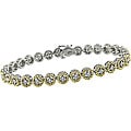 10k Gold/ Sterling Silver 1ct TDW Diamond Bracelet (J-K, I3)