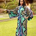 Women's Batik 'Seaside Blue' Robe (Indonesia)