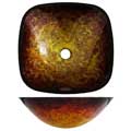 Geyser Foiled Tempered glass Bathroom Vessel Sink