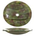 Geyser Hand-painted Tempered Glass Bathroom Vessel Sink