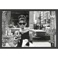 'Audrey Hepburn - Breakfast at Tiffany's' Framed Textured Art