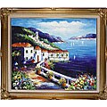 'Palm Breeze' Framed Oil Painting on Canvas
