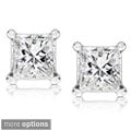 14k Gold 1/2ct TDW Princess-cut Diamond Stud Earrings (G-H, SI1-SI2)