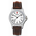 Swiss Military Men's White Conquest Leather Strap Watch