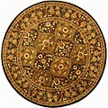 Handmade Tabriz Olive Wool Rug (8' Round)