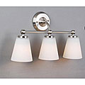 Brush Finish Satin Nickel Bathroom Triple Sconce
