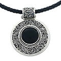 Sterling Silver 'Midnight Beauty' Onyx Necklace (Indonesia)