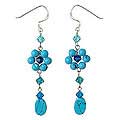 Sterling Silver Turquoise Sweet Blue Eternal Earrings (Thailand)