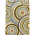 Hand-tufted Pixar Brown Wool Rug (5' x 7'6)