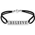 Sterling Silver 'Believe' Bracelet