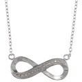 Sterling Silver Diamond Accent Infinity Necklace