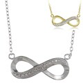 Sterling Silver Diamond Accent Infinity Necklace
