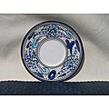 Set of 4 Aqua Fish Saucers (Tunisia)