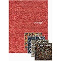 Hand-woven Jewel Shag Wool Rug (5' x 7'9)